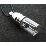 Small Empty Glass Vial Mojo Bottle Pendant with Silver Screw Cap